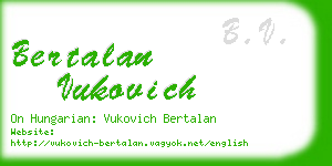 bertalan vukovich business card